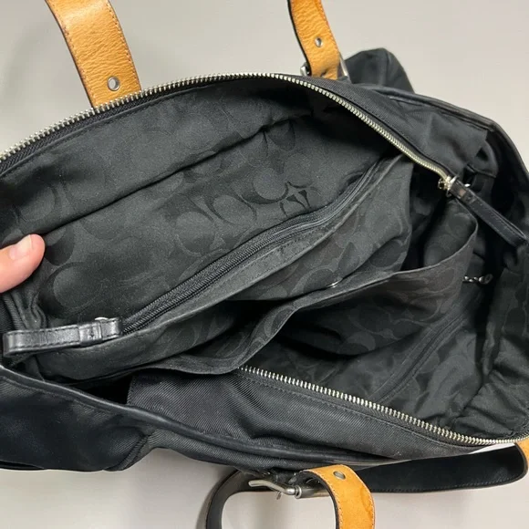 Coach 5173 Nylon Large Black Tote Bag - Picture 12 of 13